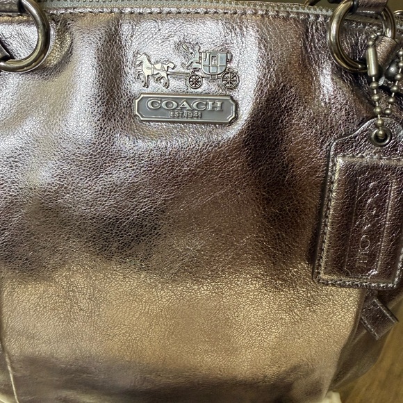 Coach Lindsey Satchel in Gunmetal NWOT - Picture 4 of 9